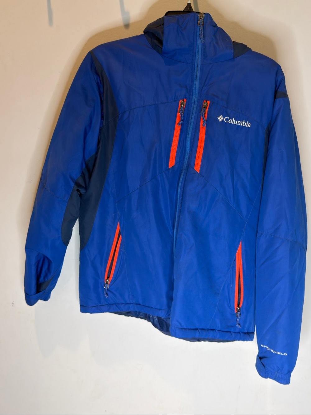 Columbia Royal Blue Jacket with Orange Zippers